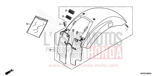REAR FENDER VT1300CXA de 2010